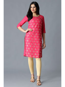 Aurelia - Pink Floral Printed Kurta