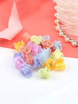 Yellow Chimes - Women Set Of 24 Multicoloured Medium Hair Claw Clips