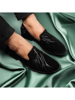 THE ALTER - Black Velvet Slip-Ons