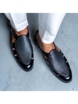 THE ALTER - Ethnic Sandals-Black