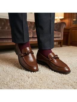 THE ALTER - Knot Slip-Ons-Loafers Brown