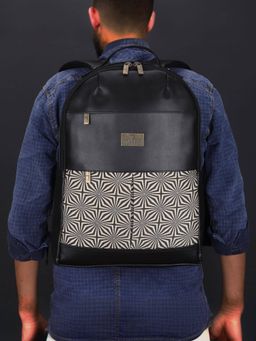 The Clownfish - Cybershield Series 15.5L Faux Leather 14 Inch Laptop Backpack