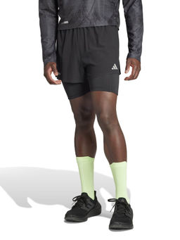 adidas - ULT 2IN1 Black Textured Shorts