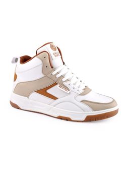 Bacca Bucci - Cappuccino Skystompers: Retro High-Top Sneakers