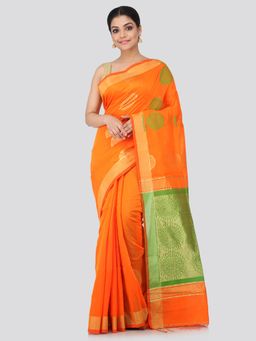 PinkLoom - Women's Cotton Silk Saree With Unstitched Blouse Piece