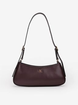 Calvin Klein - Solid Burgundy Polyester Handbag