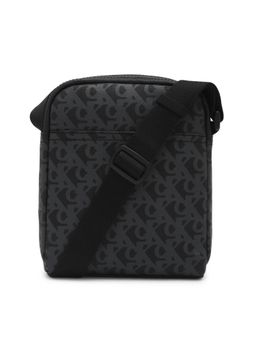 Calvin Klein - Typographic Black Polyurethane Messenger Bag