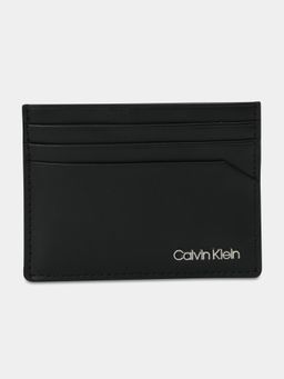 Calvin Klein - Solid Black Leather Card Wallet
