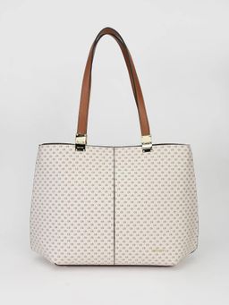 Calvin Klein - Typographic White Pvc Tote Bag