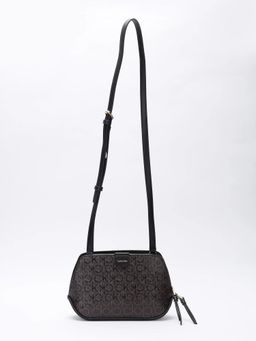 Calvin Klein - Typographic Brown Pvc Sling Bag