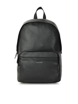 Calvin Klein - Solid Black Polyester Backpack Bag