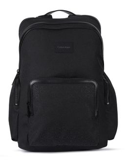 Calvin Klein - Solid Black Polyester Backpack Bag