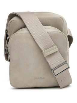 Calvin Klein - Solid Brown Polyurethane Crossbody Bag