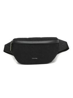 Calvin Klein - Solid Black Polyurethane Fanny Waist Bag