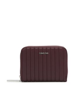 Calvin Klein - Solid Wine Pu Zip-Around Wallet