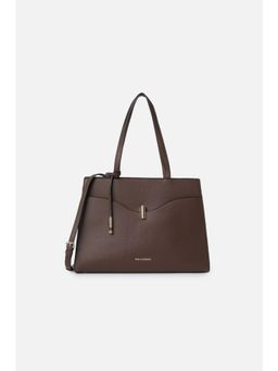 Van Heusen - Women Brown Solid Formal Tote Bag