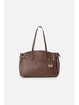 Van Heusen - Women Brown Solid Casual Handbag