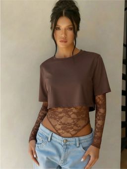 Miakee - Brown Sayble Bodysuit
