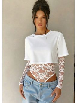 Miakee - White Sayble Bodysuit