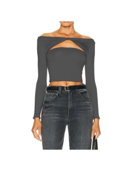 Miakee - Grey Olivia Crop Top
