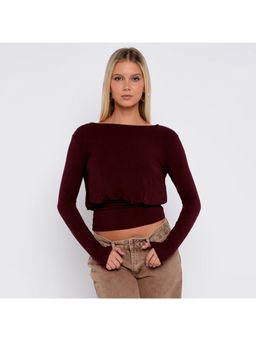 Miakee - Maroon Zephy Crop Top