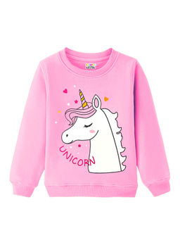 Kuchipoo - Girls Pink Regular Fit Sweatshirt (Pack Of 1) (11-12 Years)