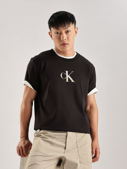 Calvin Klein - Logo Regular-Fit Cotton T-Shirt Black