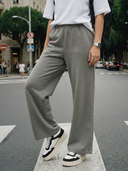 Nobero - Womens Relaxed Wide Pants - Grey