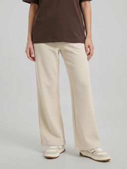 Nobero - Womens Relaxed Wide Pants - Beige