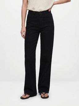 ONLY - Womens Solid Straight Leg Black Jeans