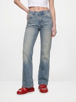 ONLY - Womens Solid Straight Blue Jeans