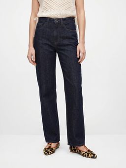 ONLY - Womens Solid Straight Leg Blue Jeans