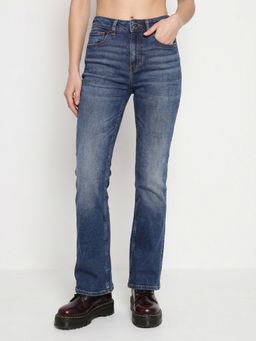 ONLY - Womens Solid Straight Blue Jeans