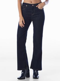 ONLY - Womens Solid Flared Fit Blue Jeans
