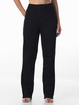ONLY - Womens Solid Straight Black Jeans