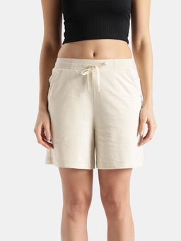 Jockey - AW23 Women Super Combed Cotton Rich Regular Fit Shorts-Almond Milk
