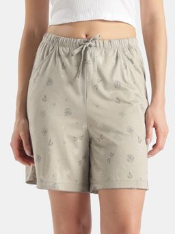 Jockey - RX10 Women Micro Modal Cotton Printed Shorts-London Fog