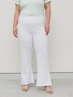 CURVY STREET - Bootcut Trouser - White