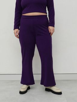 CURVY STREET - Bootcut Trouser - Purple