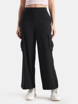 Jockey - Wz30 Women Microfiber Fabric Oversized Cargo Utility Pants-Black