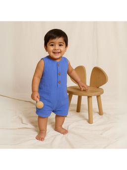 Moms Home - Sleeveless Jumpsuit, Blue