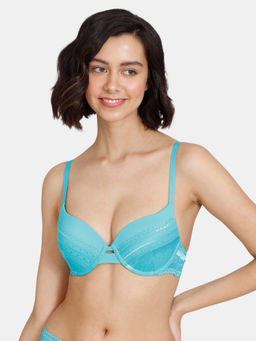 Zivame - Coalescence Push-up Wired 3-4th Coverage Bra Ceramic Blue