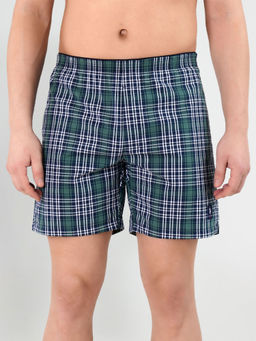 U.S. POLO ASSN. - Green Checkered Cotton Twill EX002 Boxers