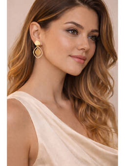 Miora - Golder Empty Teardrop Earrings