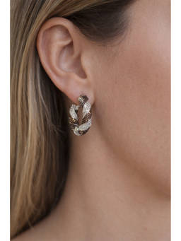 Miora - Silver Zircon Huggie Hoops