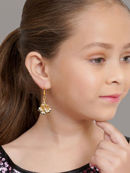 Ruby Raang Studio - Green Kundan Loops Earrings