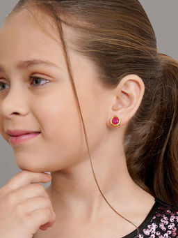 Ruby Raang Studio - Red Studs Earrings