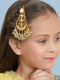 Ruby Raang Studio - Gold Kundan Passa