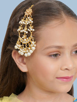 Ruby Raang Studio - White Kundan Passa