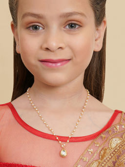 Ruby Raang Studio - White Kundan Necklace